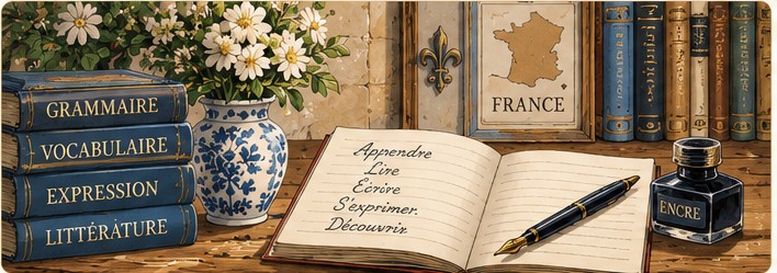 Illustration scolaire française pour French I II III